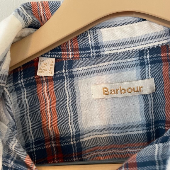 Barbour 100% Cotton Plaid Button Down - Picture 4 of 5